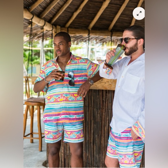 Kenny Flowers Mayakoba Hawaiian Short Sleeve Button Down Shirt Size Large - Picture 2 of 12